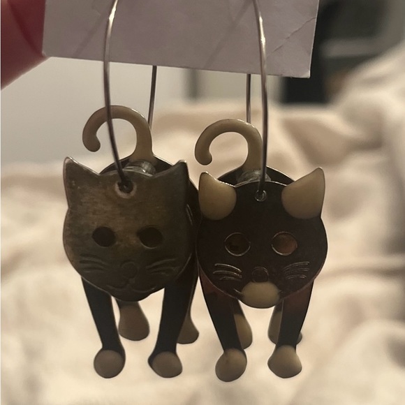 Vintage rare cat earrings - Picture 2 of 11